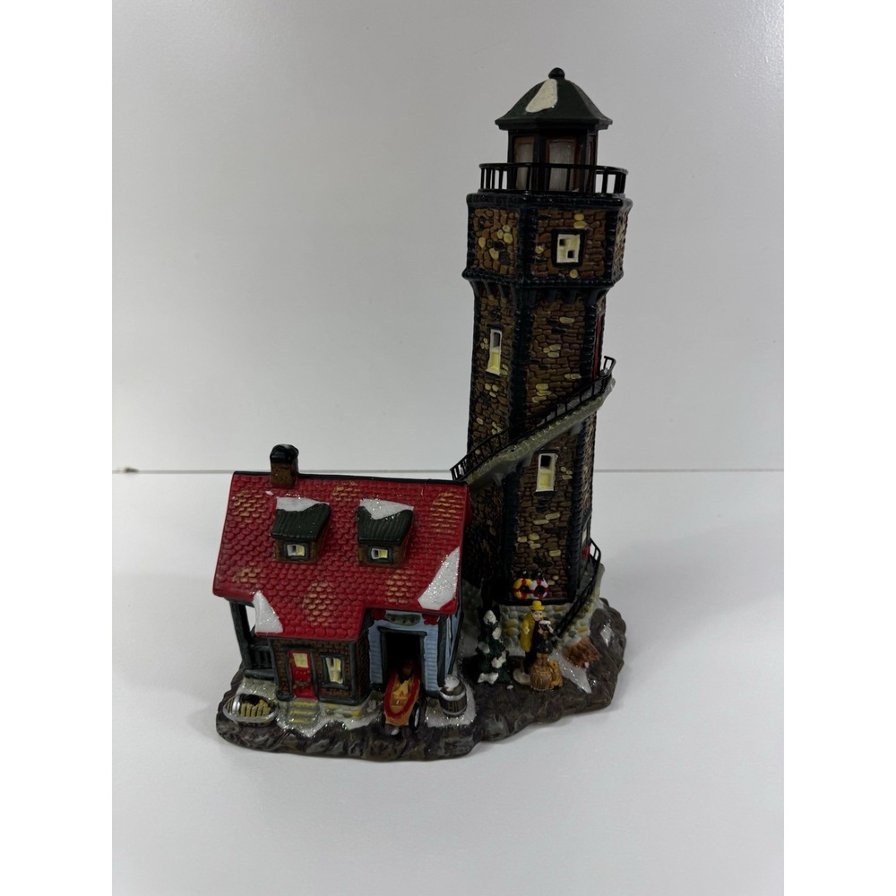 LEMAX Enchanted Forest‎ Red Brick House and LIGHTHOUSE Christmas Village READ